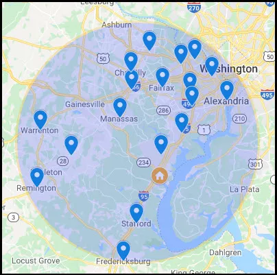 Our Service Area in Northern Virginia