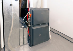 electric furnace inside a residential basement